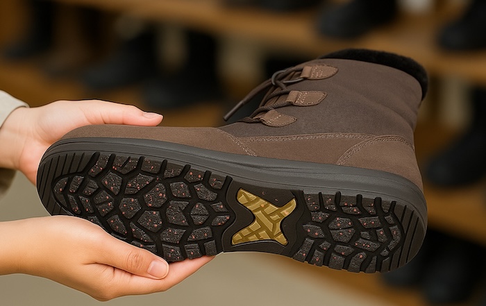 滑らない冬靴の選び方・気をつけること　靴裏をチェックする