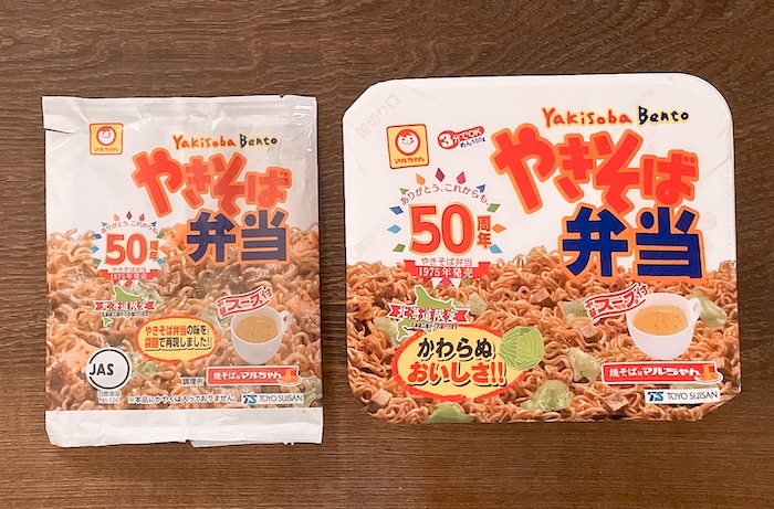 「やきそば弁当」が袋麺に! カップタイプと比較